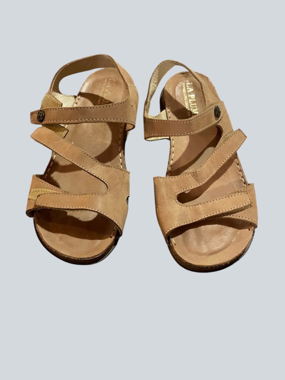 La Plume Women's Velcro Strap Sandals European Size 39, US Size 8 1/2